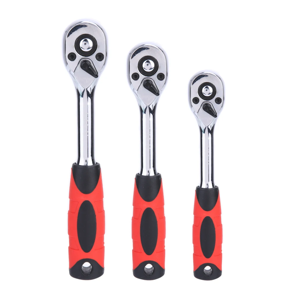 

1/4 3/8 1/2 Teeth Ratchet Wrench 72 Teeth Quick Release Ratchet Socket Wrench 45# Steel Hand Repairing Tool A Type Professional
