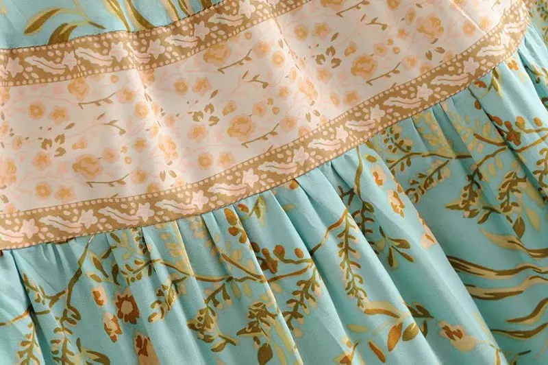 Everkaki Boho длинная юбка с цветочным принтом, Женская хлопковая юбка с эластичной резинкой на талии, богемная Женская юбка, лето-осень, новинка
