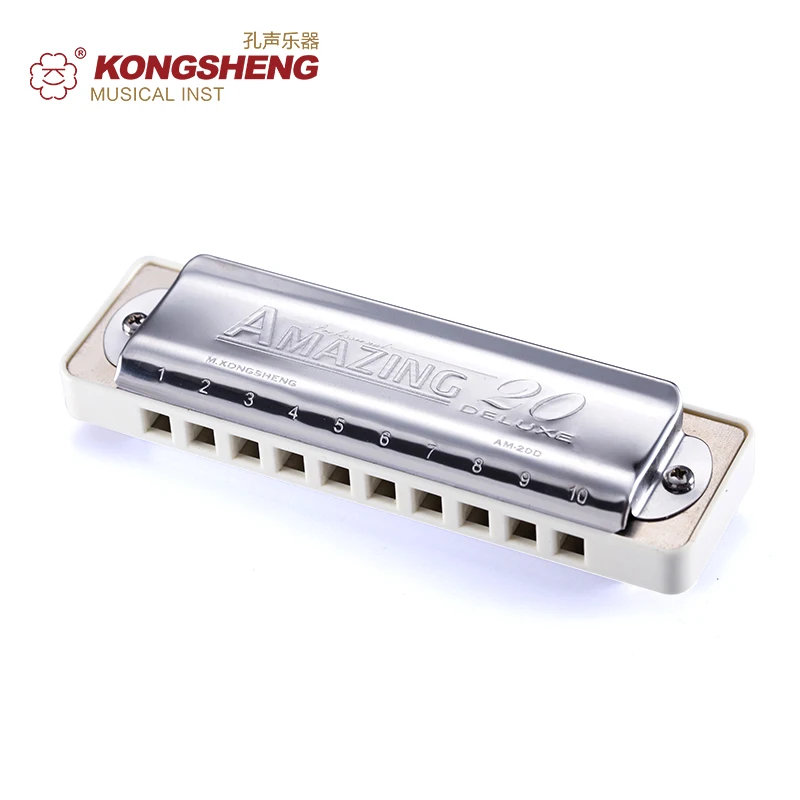 Губная гармошка KONGSHENG Amazing20 Deluxe (AM20D) диатоническая высокого качества с 10