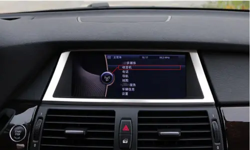 Для BMW X5 E70 2008 2009 2010 20111 2012 2013 Нержавеющая Внутренняя Панель навигации GPS