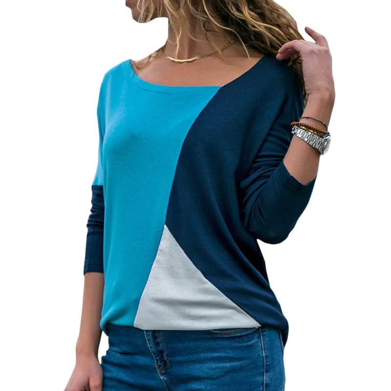 

Autumn Long Sleeve Blouse Women 2019 Casual Skew Collar Patchwork Shirt Slim Office Lady Blouses Basic Tops Tee Blusas 2XL