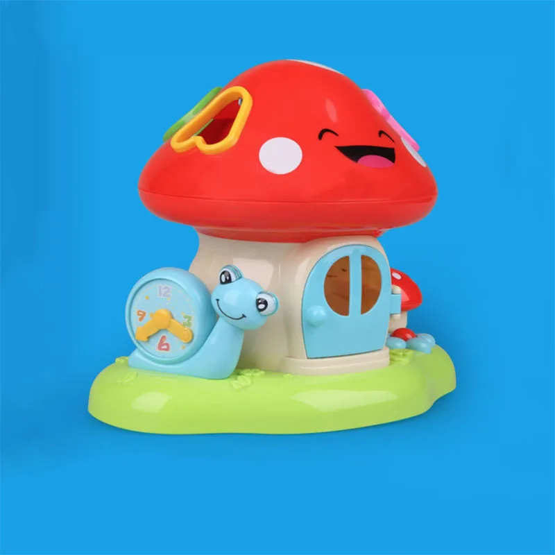  Children's toy cute music mushroom house puzzle baby game table early education voice Board game to