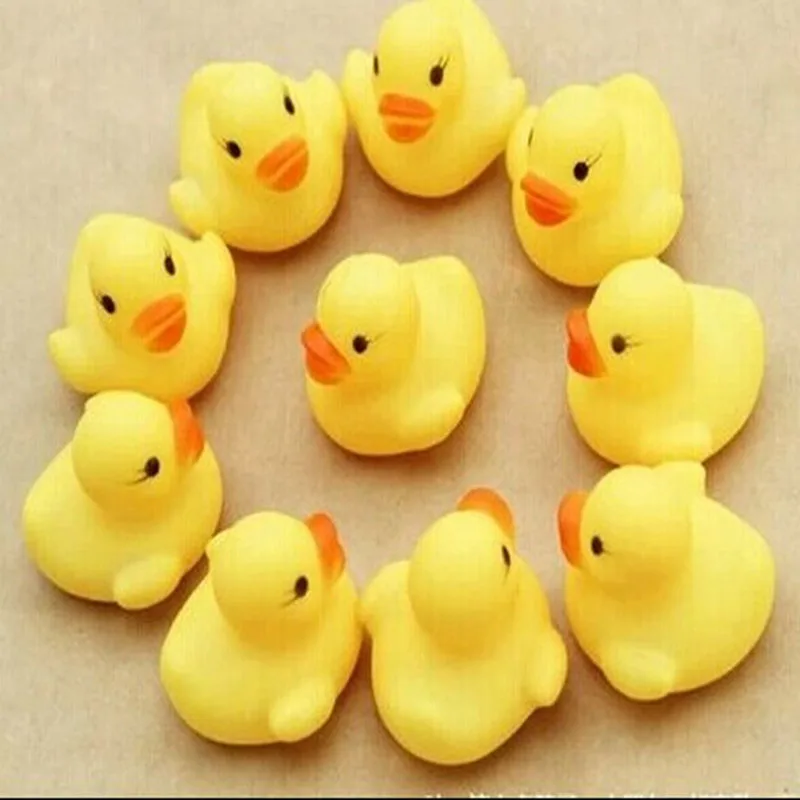 

Hot Sale 10piece/Lot Cute Baby Kids Rubber Duck Baby Shower Water toys for baby kids children Birthday Gift toy free shipping