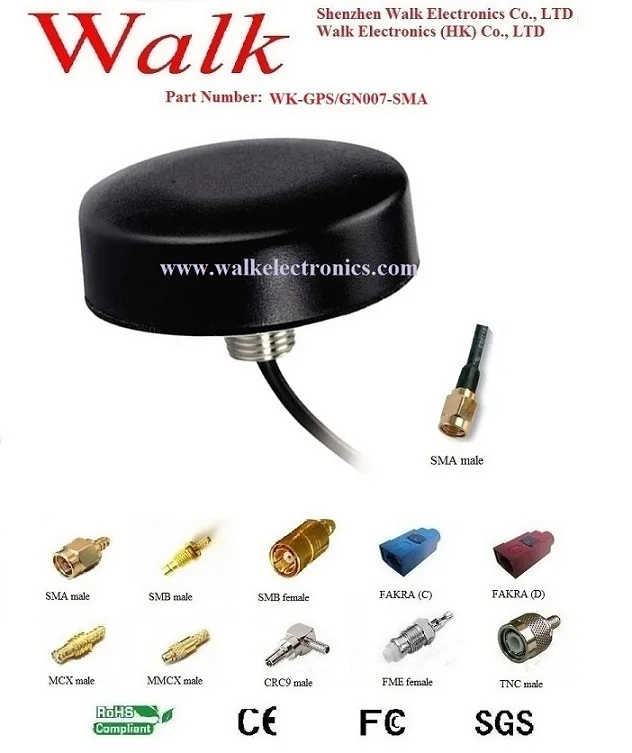 

screw mount gps glonass antenna gps glonass active antenna IP67 gps glonass car antenna SMA male connector