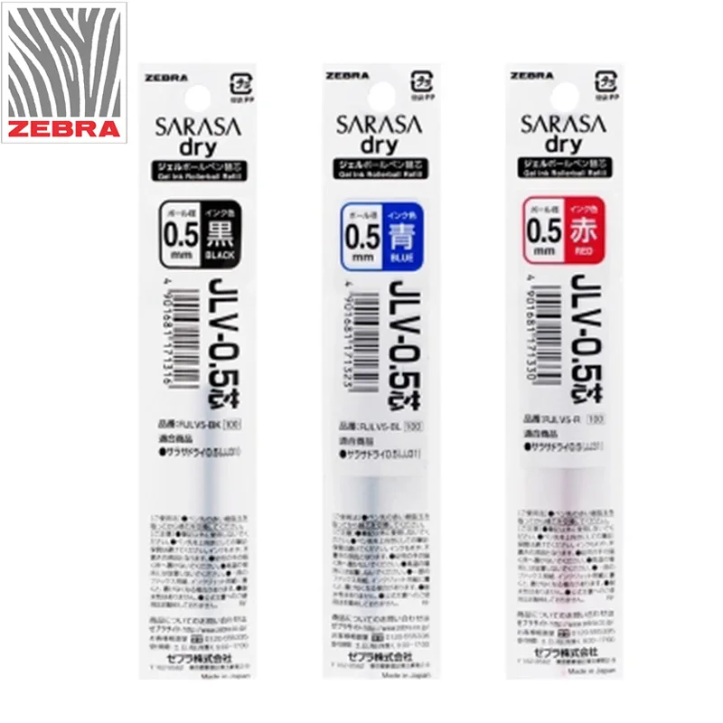 

6 Pcs/Lot ZEBRA JLV-0.5 0.5mm Quick-drying Gel Pens Refills for JJ31 JJZ49 Writing Supplies Office & School Supplies