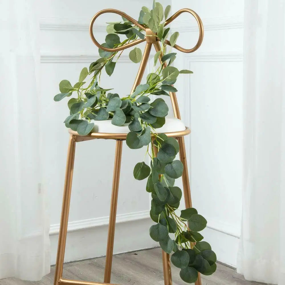 

2019 New 2m Long Artificial Silk Hanging Eucalyptus Vine Wedding Party Simulation Long Wicker Leaves Vine Decorations