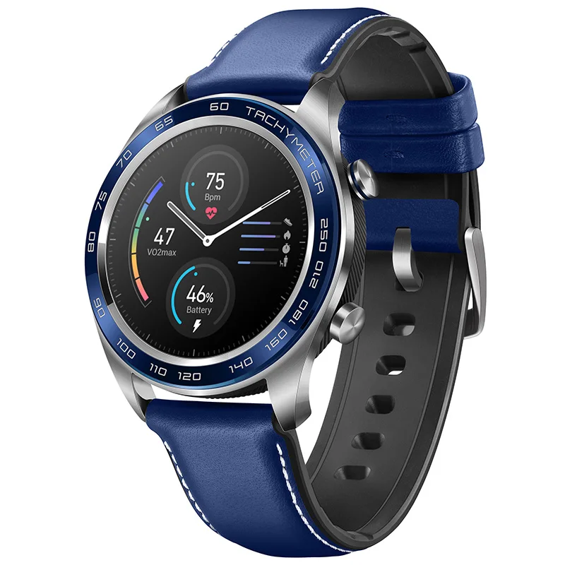 Новейший huawei honor watch magic smartwatch 1,2 дюймов AMOLED сенсорный экран heartrate мониторинг BT4.2 BLE gps 5ATM водонепроницаемый - Цвет: Ceramic Blue