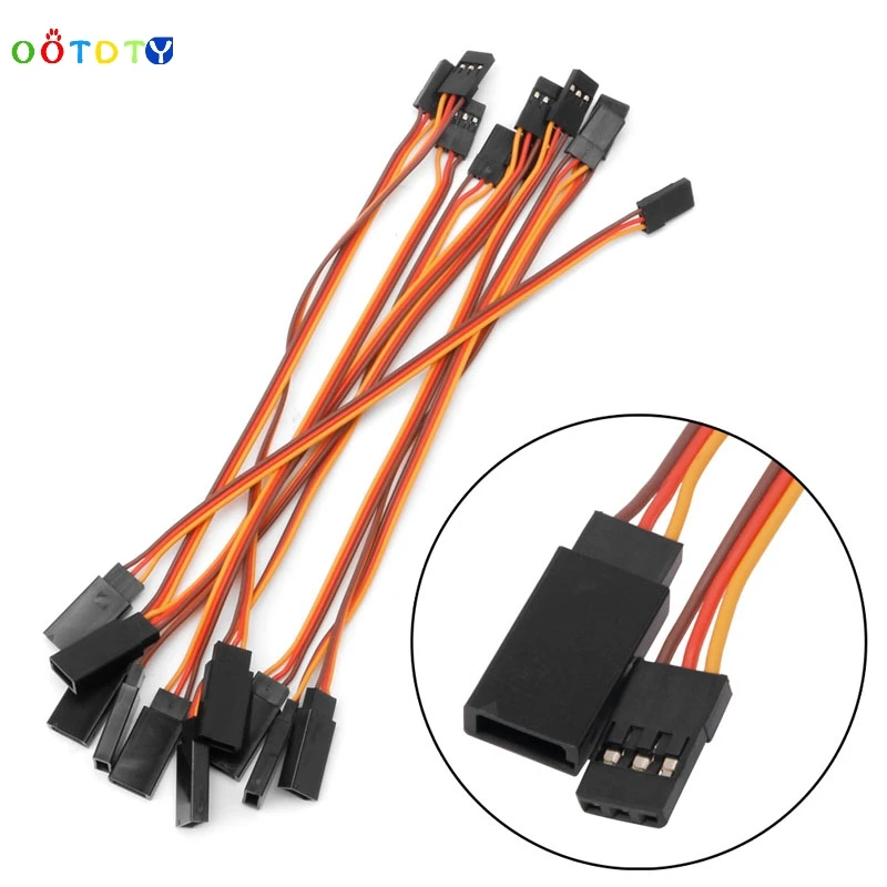 150mm 500mm Male to Female Servo Extension Wire Lead Cable For RC Futaba JR 10Pcs ThZ