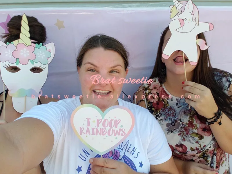 29 шт./компл. Единорог вечерние Photo Booth Реквизит Радуга, один 1st в первую очередь День рождения украшения вечерние свадебный