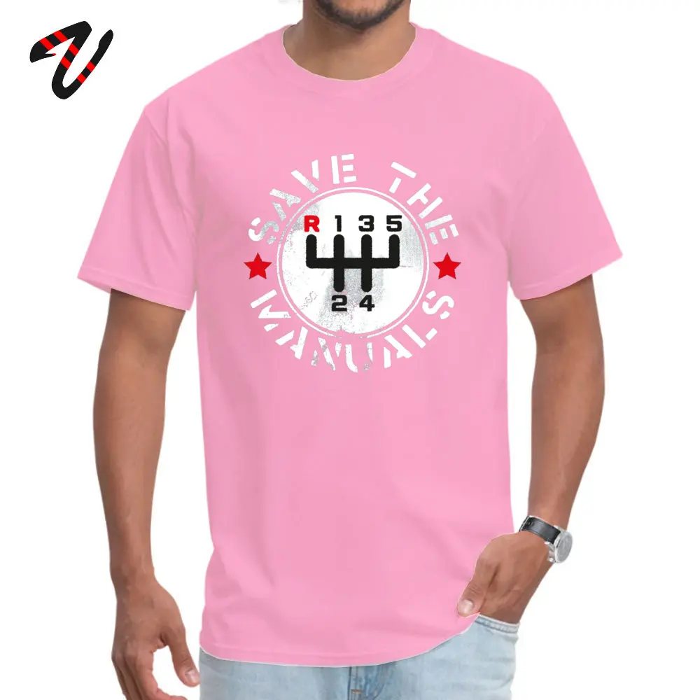 Men's Funny Save The Manual Transmission Cotton Crew Neck T-Shirt with Koi Pickle Design - Free Shipping