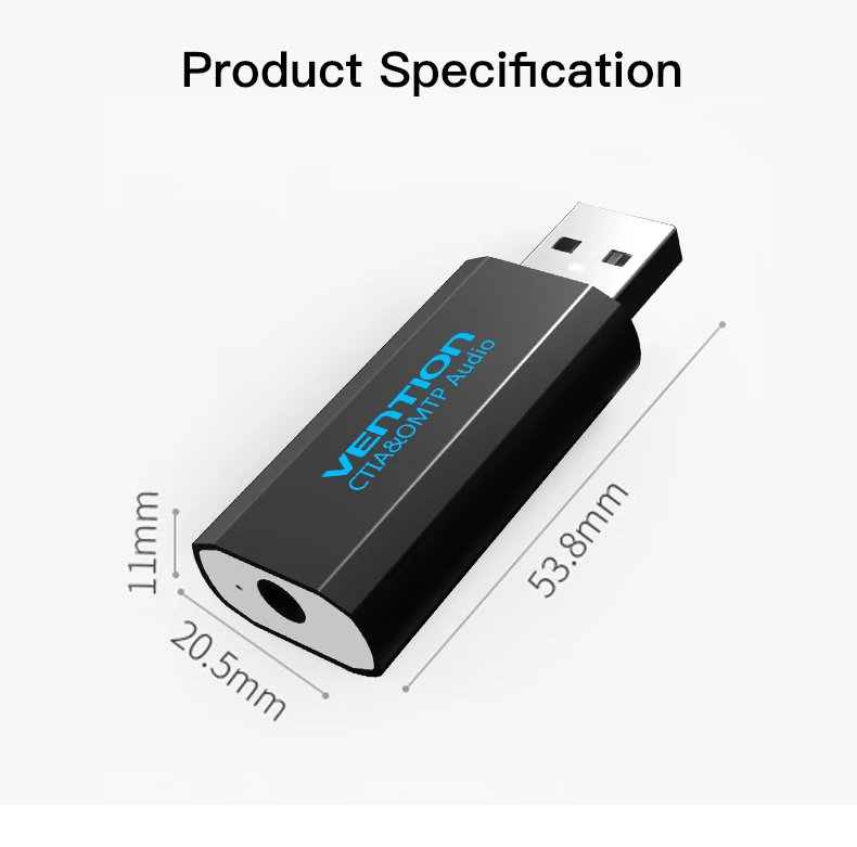 Vention 3,5 мм usb адаптер usb аудио адаптер карта с микрофоном USB к разъему 3,5 конвертер для PS4 ноутбук наушники звуковая карта