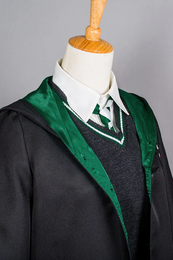 Детская школа Слизерин Униформа Draco Malfoy косплей костюм для ребенка Haloowenn