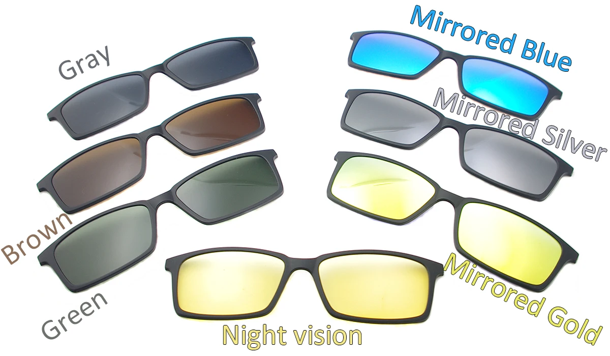 

Square Magnetic Clip On With Polarized Lenses Mirror Reflection For 5510