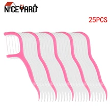 NICEYARD Пластик зубочистки Уход за полостью рта зубочистки, зубная нить 25 шт./упак. зубочистки для ухода за межзубным пространством чистка зубов одноразового использования