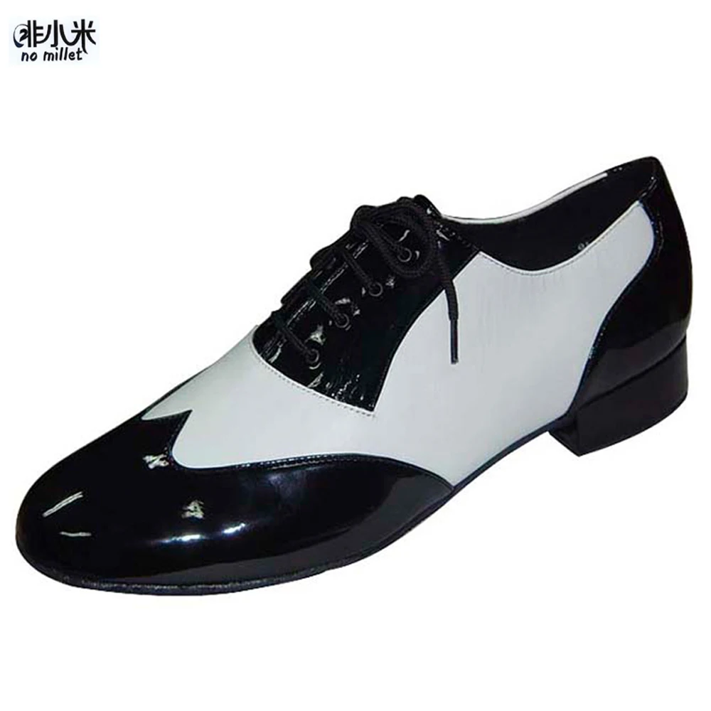 

No Millet Modern Dance Shoes closed toe Ballroom Dance Shoes Men 2.5cm Heelled Shoes for Dancing