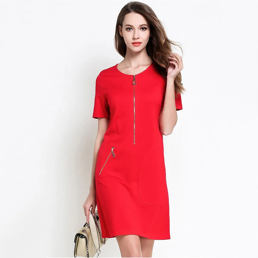 schwarzrot frauen kurzarm sommer 5xl M plus verschluss 2018 minikleider gre dress elegante hochwertige mode frau rei roCdxBe