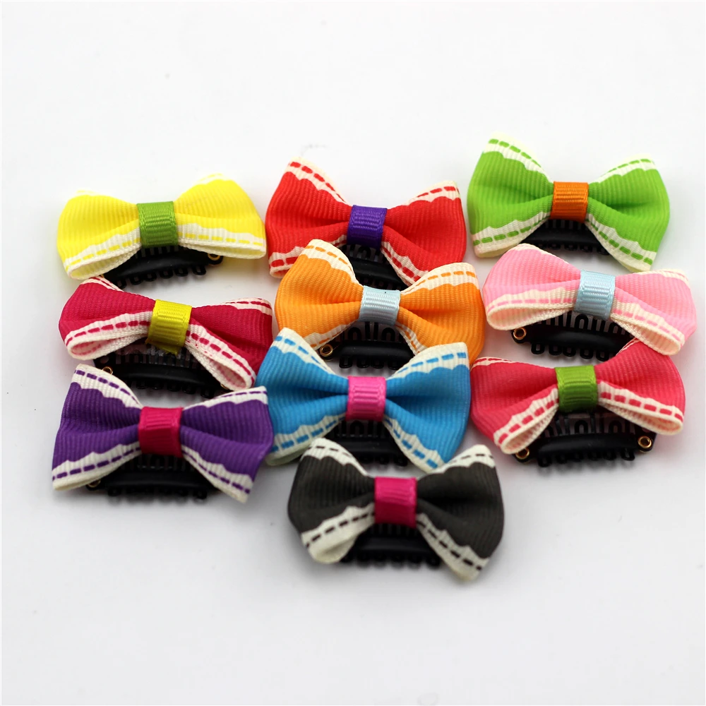 10pc Print Flower/Strawberry/Smile/Cartoon Babies Fine Wispy Hair Mini Latch Wisp Clip Newborn Bow Hair clips Infant Hairpin baby accessories crochet Baby Accessories