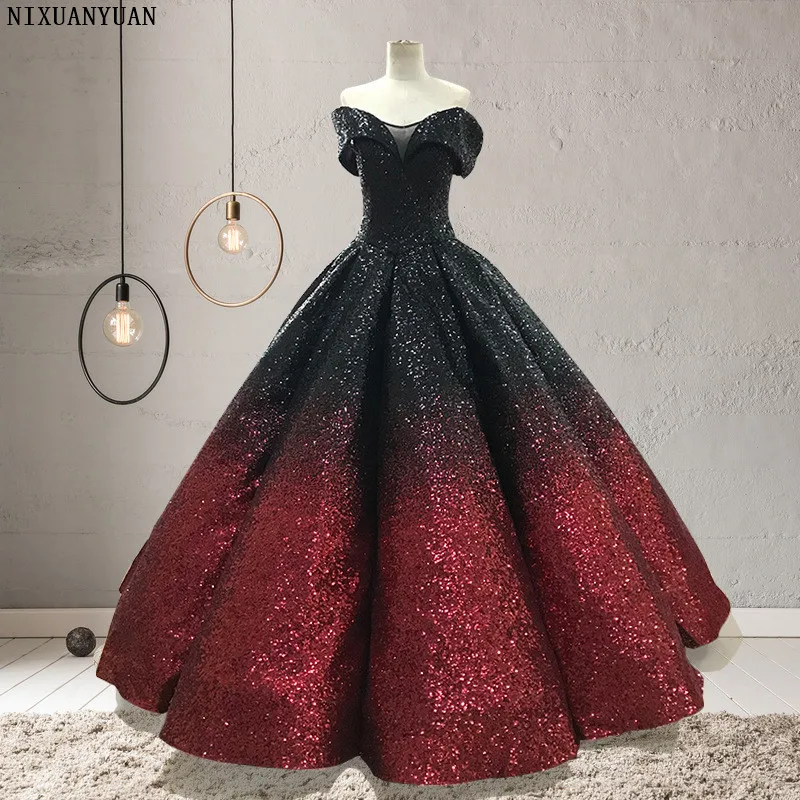 Vestido De Noiva, новое Золотое и Серебряное свадебное платье с постепенным цветом, свадебное платье с блестками De Novia