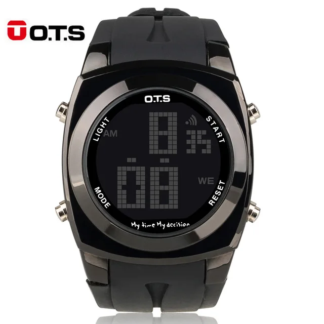

OTS Mens Outdoor Sports Watches Male Casual Watch Quartz Clock Men LED Eletronicos Digital Waterproof Military Wrist Watches