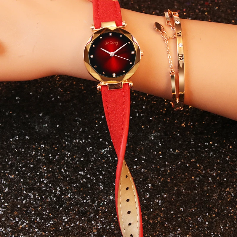 Gogoey Лидер продаж модные женские часы роскошные женские часы с кристаллами женские часы повседневные часы с кожаным ремешком часы zegarek damski