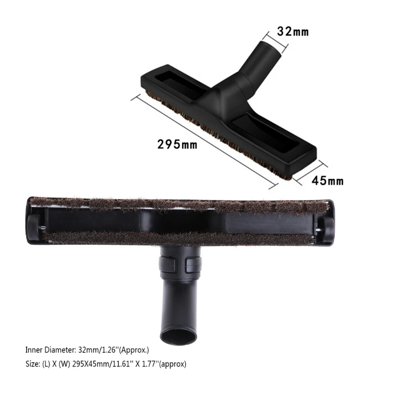 

12-inch Swivel 32mm Dust Brush Head Tool Vacuum Cleaner Attachment 360 Degrees Floor Brush AUG_27 Wholesale&DropShip