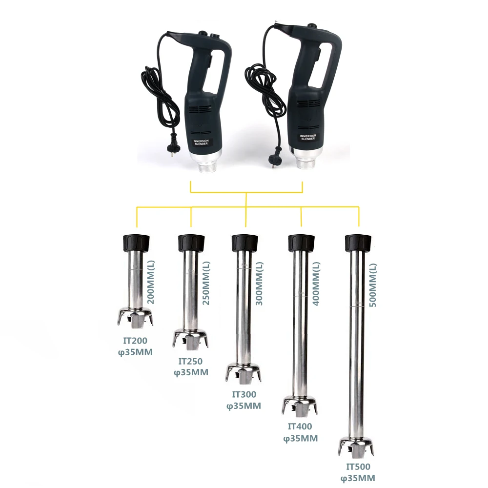 ITOP Commercial Stainless Steel Blender Stick 160mm/200mm/250mm/300mm/400mm/500mm Handheld Immersion Blender Food Mixers hand immersion blender hand blender food blender commercial blender mixing rod