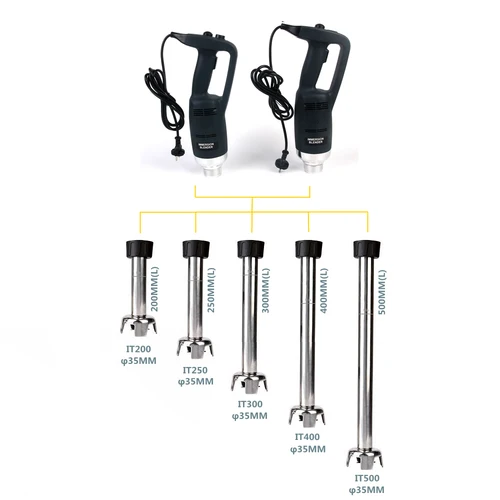 ITOP 상업용 스테인리스 스틸 블렌더 스틱, 핸드헬드 침수 블렌더 식품 믹서기용, 160mm, 200mm, 250mm, 300mm, 400mm, 500mm 3