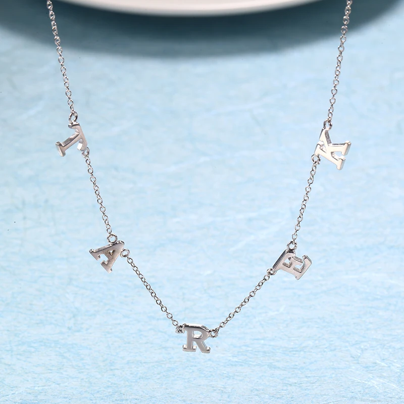 L11 Choker Personalized Name Necklace for Woman Necklaces & Pendants 925 Silver Customized Name Charms Necklace Birthday Gift