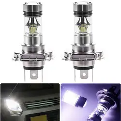 Универсальный H4 16SMD 2828 80 W/100 W 6500 K-7000 K светодиодный лампы для автомобилей светодиодный задний свет Фара DC12-24V высокий яркий