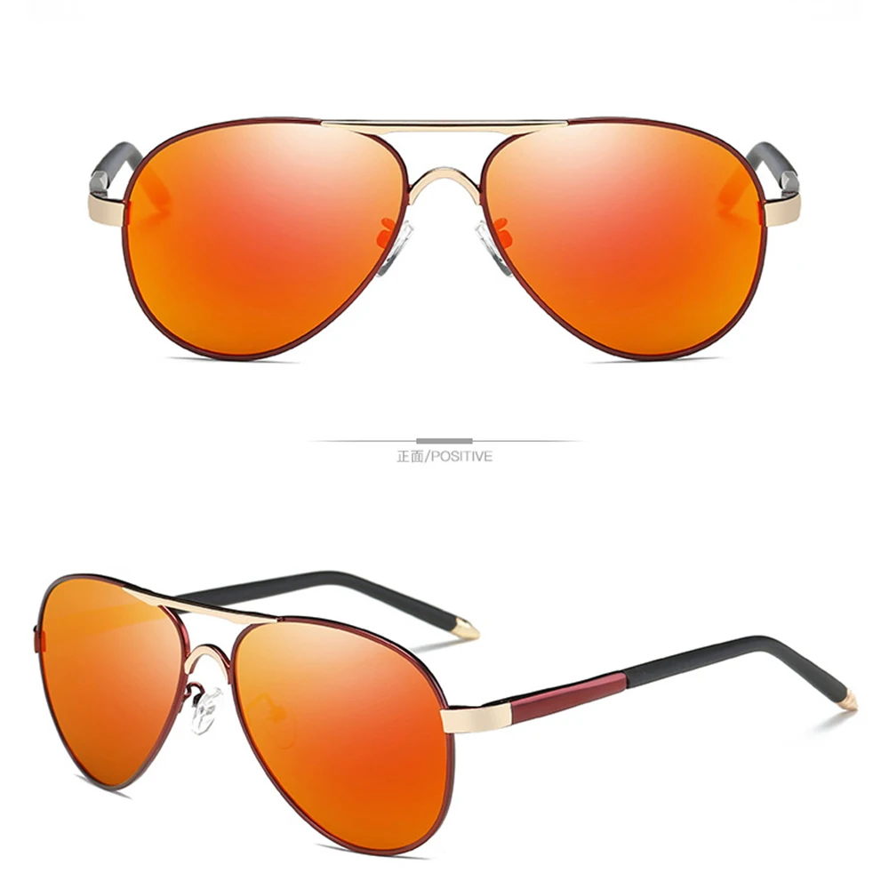 

High-end Pilot Fashion Driver Sun Glasses Polarized Mirror Sunglasses Custom Made Myopia Minus Prescription Lens -1 to -6