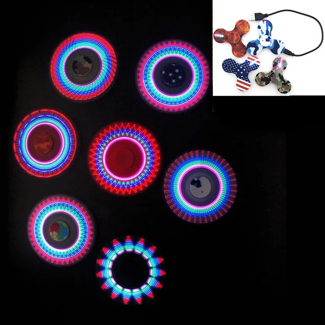 USB Charge Cool Fid Spinner Light Hand Spinner Fid Toy LED