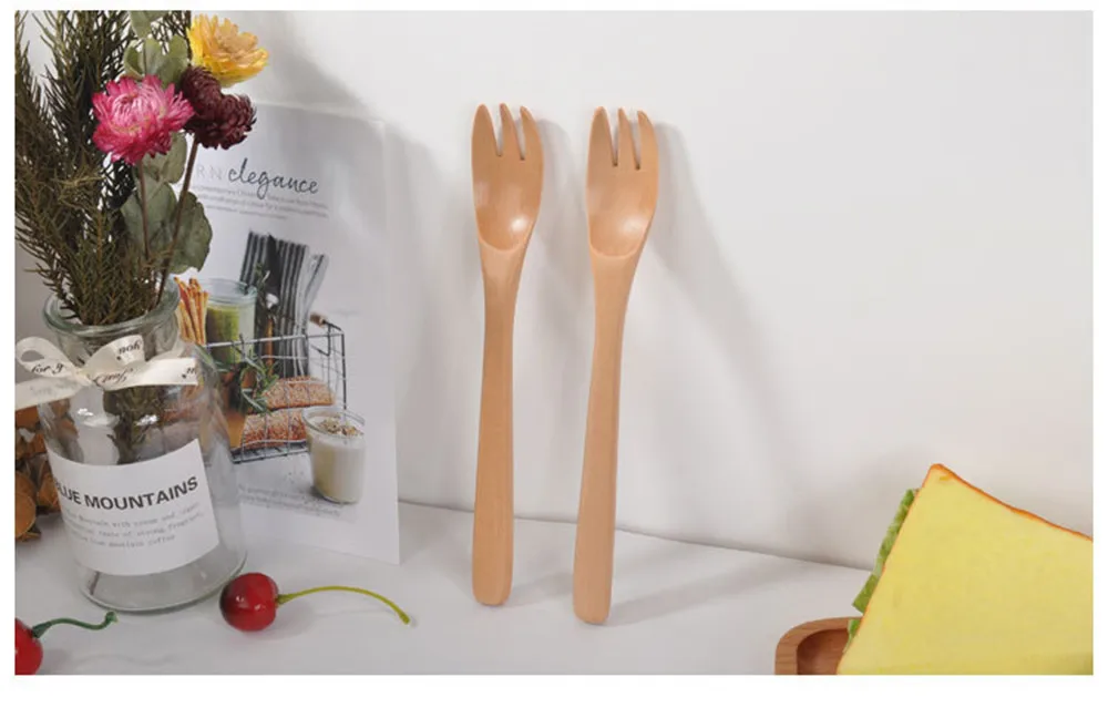 Wooden Spoon Fruit Fork Bamboo Cooking Tools Soup Teaspoon Tableware Utensil Gadgets Kitchen Accessories Food Picks Fourchette Wooden Spoon Fruit Fork Bamboo Cooking Tools Soup Teaspoon Tableware Utensil Gadgets Kitchen Accessories Food Picks Fourchette
