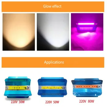 

Light Source LED COB Lamp Chip 30W 50W 80W AC 110V 220V 50HZ 60HZ Smart DIY Spotlight White Warm White Full Spectrum Lamp