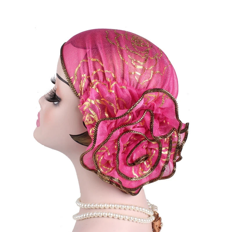 

Best Selling 2019 Products Women Hat Muslim Flower Crown Hijab Headwrap Islamic Turban Elastic Glitter Abaya Turban Inner Cap