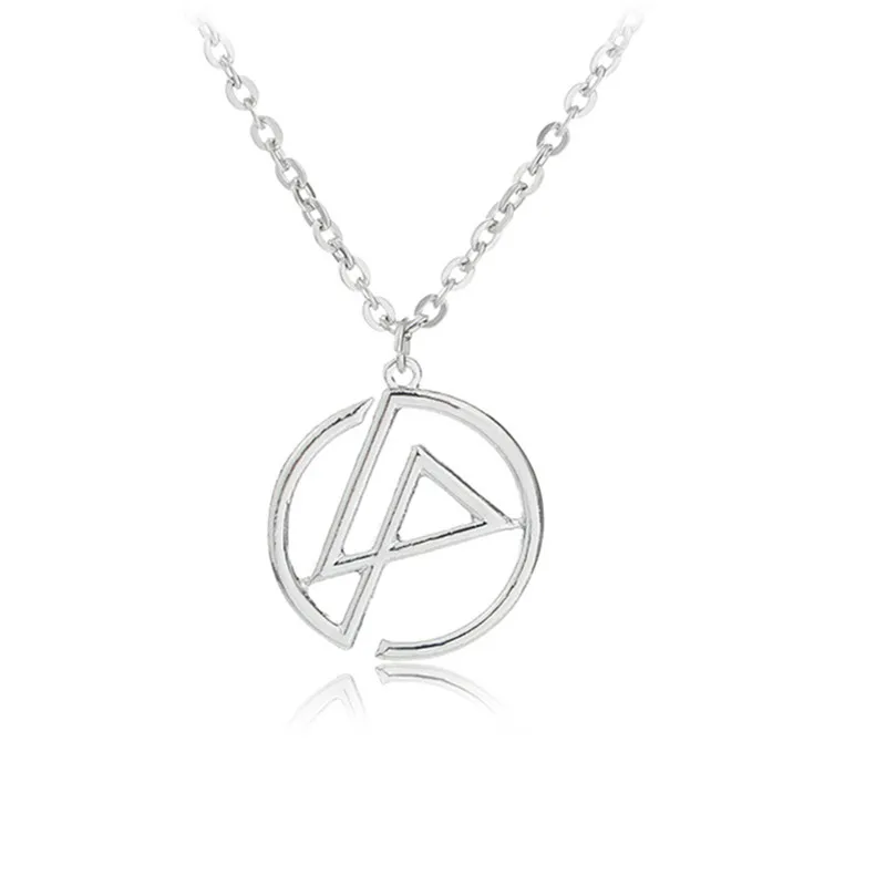 

Linkin Park Necklace Chester Bennington Band Group Logo Silver Color Pendant Geometric Fashion Punk Jewelry Men Women Wholesale