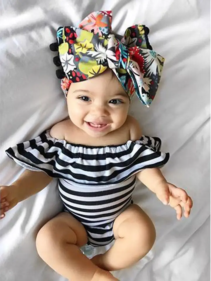 infant off the shoulder romper