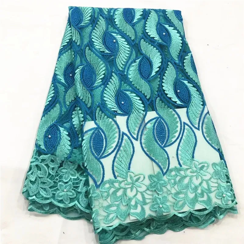 

african lace fabric 2018 high quality lace with beads nigerian lace fabrics 2019 for wedding dress 5yards per piece