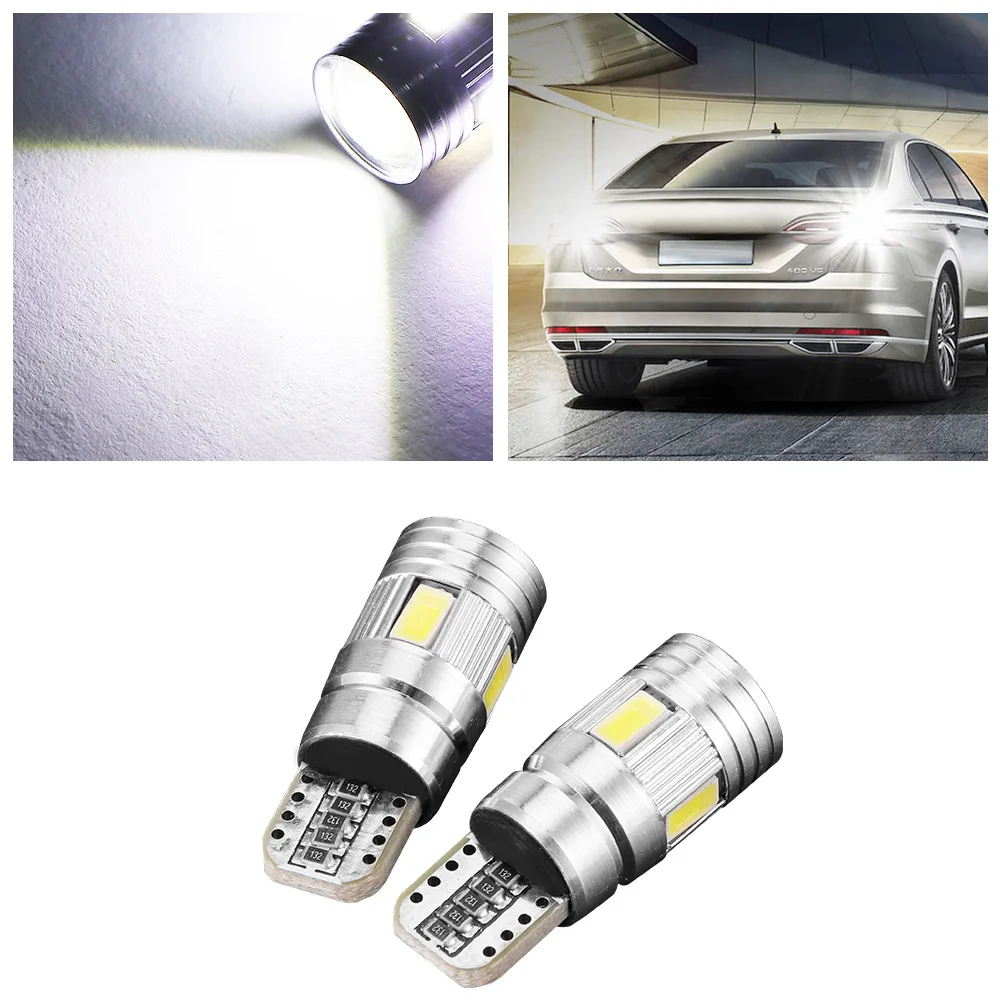ALLOMN 4pcs T10 W5W 168 194 Bulbs Car License Plate Lamp Reading Lights