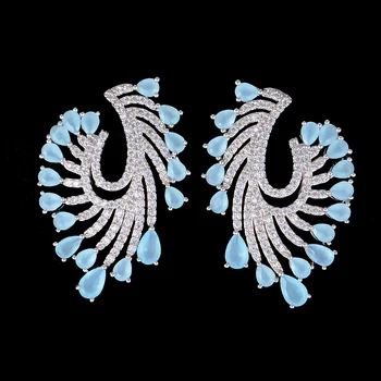 

Siscathy Trendy Full Cubic Zirconia Geometric Stud Earrings For Women Fashion Jewelry Statement Earrings pulseras mujer moda