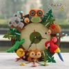 New Felt Wall Clock Free Cutting Felt Material DIY Package Forest Animal Theme Handmade Cloth Clock For Living Room Decorartion ► Photo 2/5