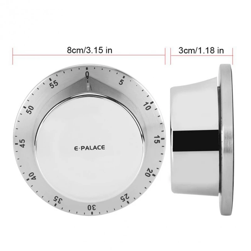 New Simple Stainless Steel Kitchen Times Household Kitchen Timers Kitchen Gadget Durable Top Hot