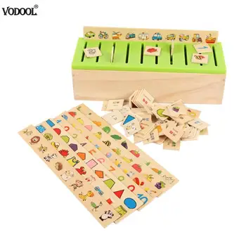 

Mathematical Knowledge Classification Toy Box Child Cognitive Matching Kids Montessori Early Educational Learning Wood Box Cute
