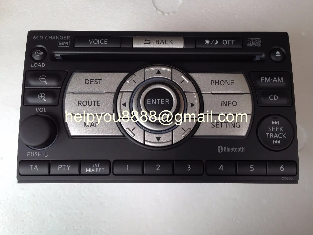

New Ni$$an 28185 JG41A clarion PN-2874T-A/PN-2874T Xanavi CD6K-1450E X-Trail T31 6 CD changer MP3 Bluetooth car radio 2008