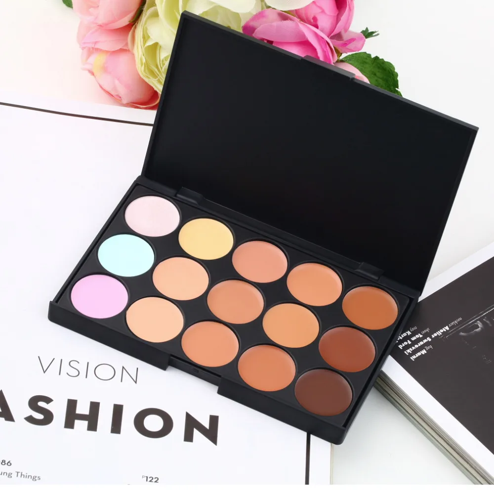 

Natural Professional 15 Colors Face Concealer Corrector Facial Care Camouflage Makeup Tool Cosmetic Cream Contour Palette