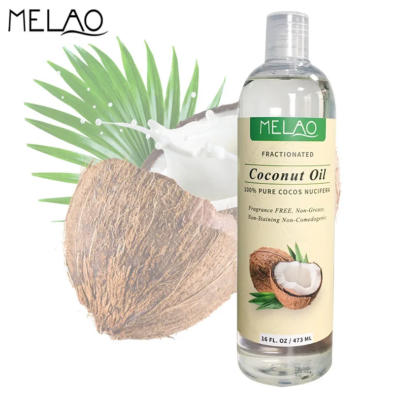 

Pure Organic Coconut Oil Relaxing Massage Carrier Oil Diluting Essential Oils Benefits Moisturizer For Skin / Hair 16oz H