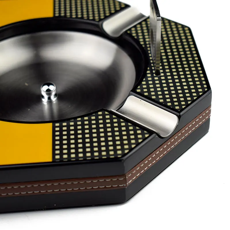 Классическая пепельница для сигар COHIBA деревянная металлическая съемная с