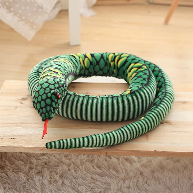MIAOOWA 1PC 280CM High Quality Super Giant Simulation Snake Plush Doll Baby Funny Animal Plush Children Kids Snake Birthday Gift