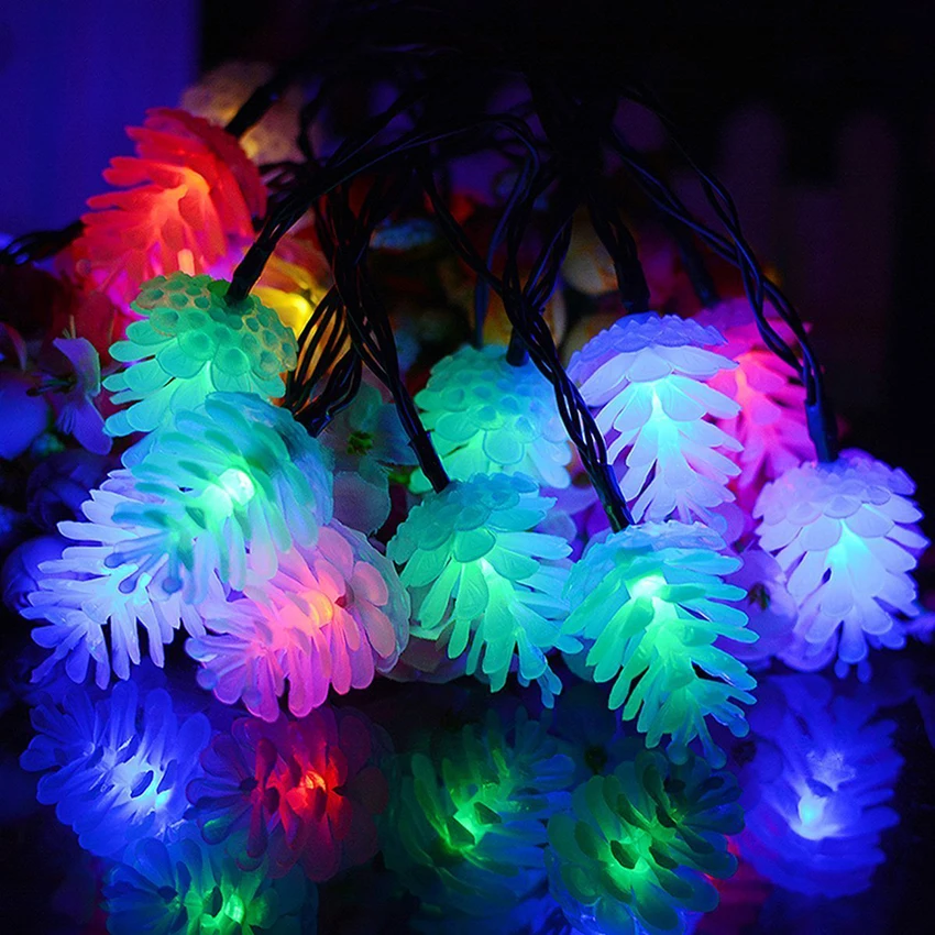 10 светодио дный s 20 светодио дный s 30 светодио дный s светодио дный 40 LED s Pinecone светодио дный светодиодные гирлянды Рамадан Рождественский