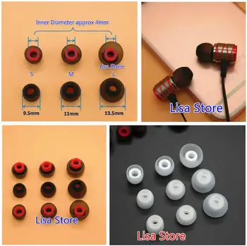 

100 pairs/ 200pcs 2-colored S M L Replacement Silicone Eartips Earbuds Ear Buds Eargels for JBL In-Ear Headphones