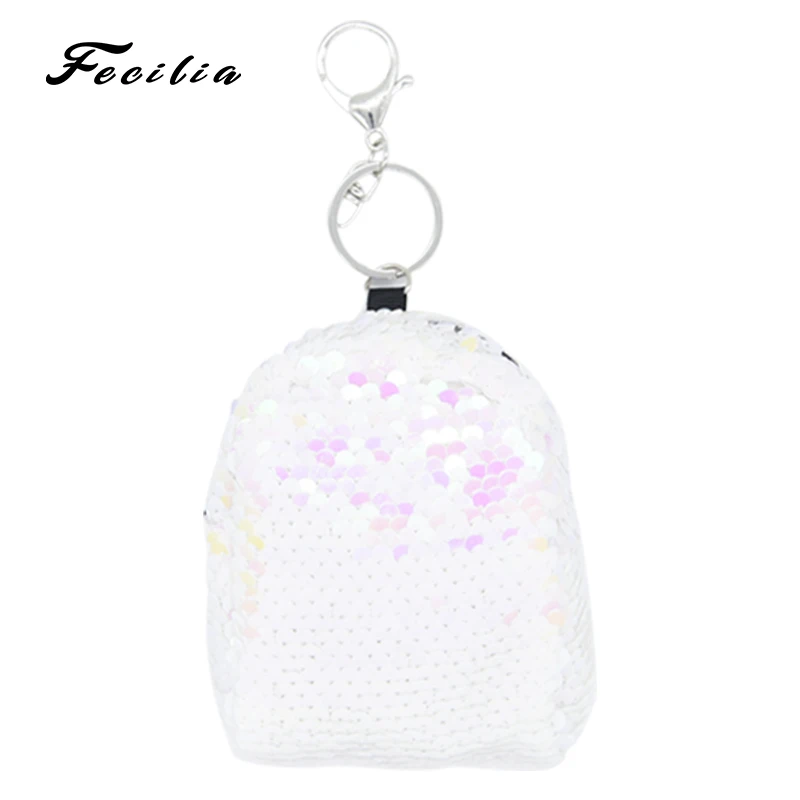 

Fecilia 2019 New Sequined Coin Purse Mini Money Bag Fashion Ladies Wallet Key Bag Unique Girl Bag Evening Bag Clutch Card Packag